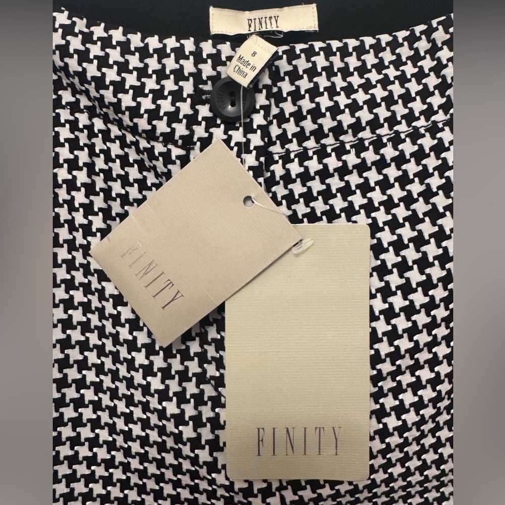NWT Finity Monochrome Checkers Pants Sz8